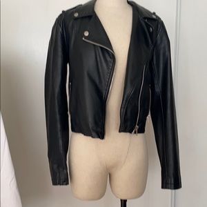 Black leather jacket